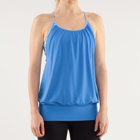 lululemon “no limits” blue tank - Picture 1 of 6